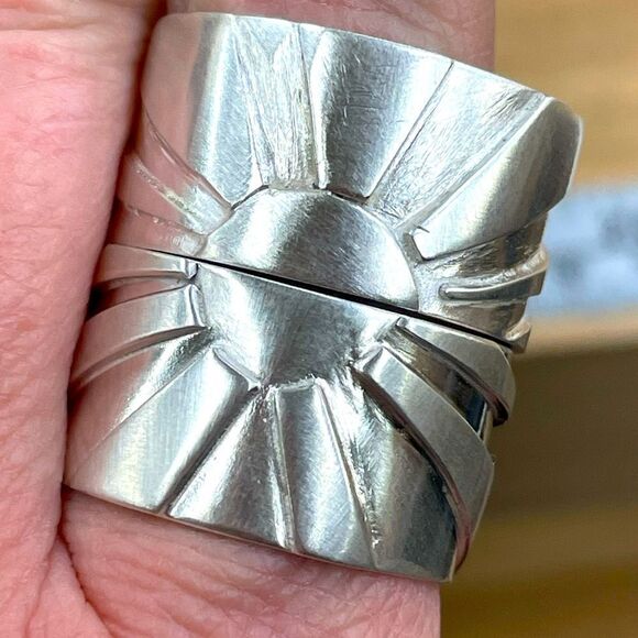 Sonny Boy sterling rings handmade original design 2 waves 🌊 hills sunrise